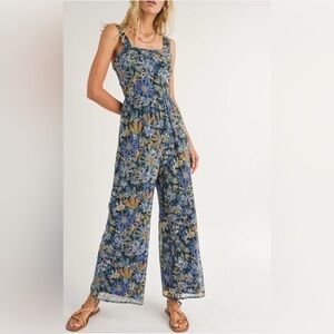 Sadie & Sage Cruising square neck jumpsuit, Size M